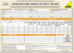 A copy of as Manchester gas safety certificate